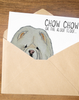 Send Some Floofy Love: Cream Chow Chow 'Aloof Floof' Greeting Card