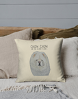 Fluff Up Your Space: Cream Chow Chow Cushion - The Aloof Floof Edition