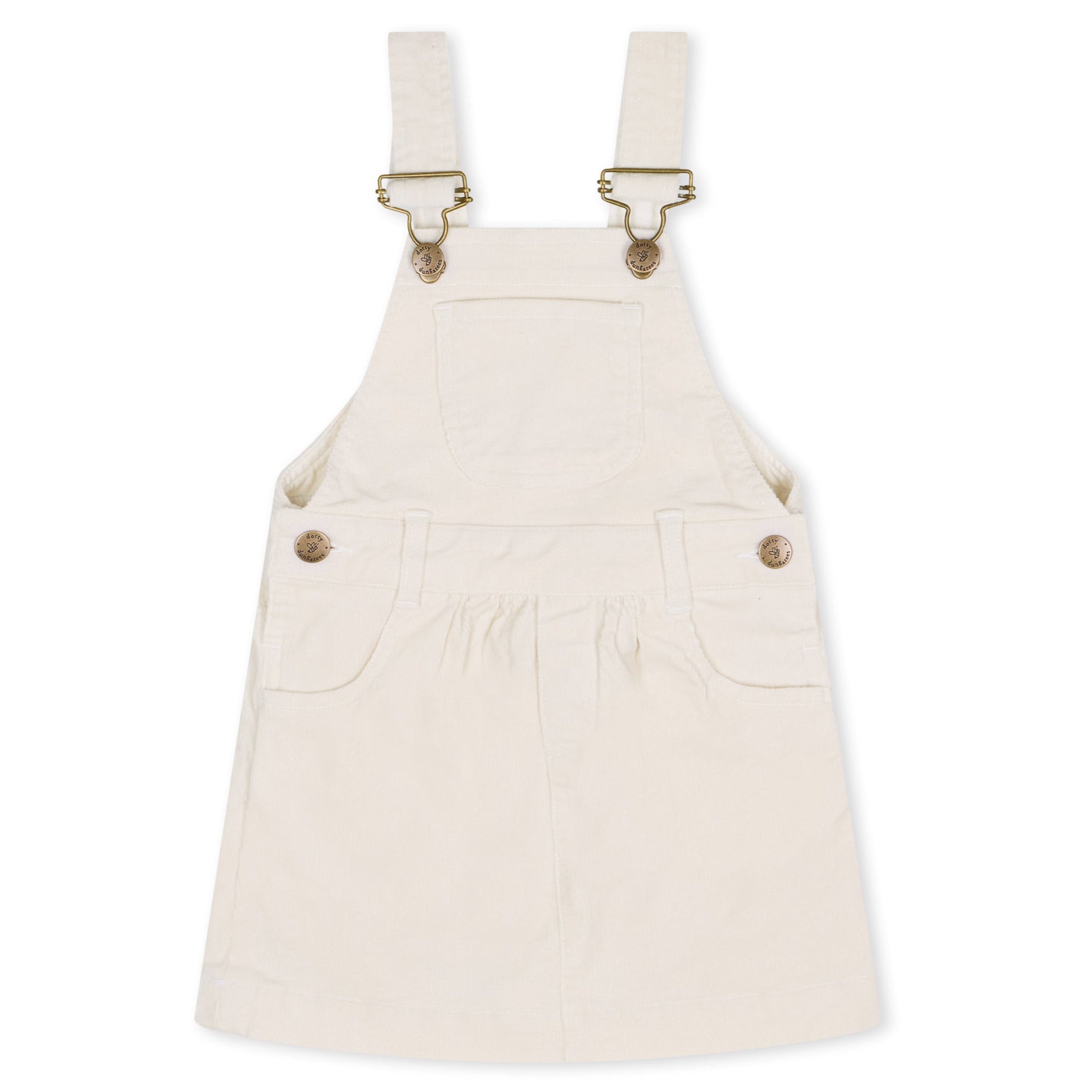 Custard Corduroy Dress