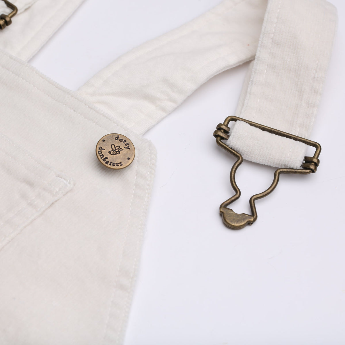 Custard Corduroy Dungarees