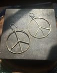 Peace Sign Hoop Earrings
