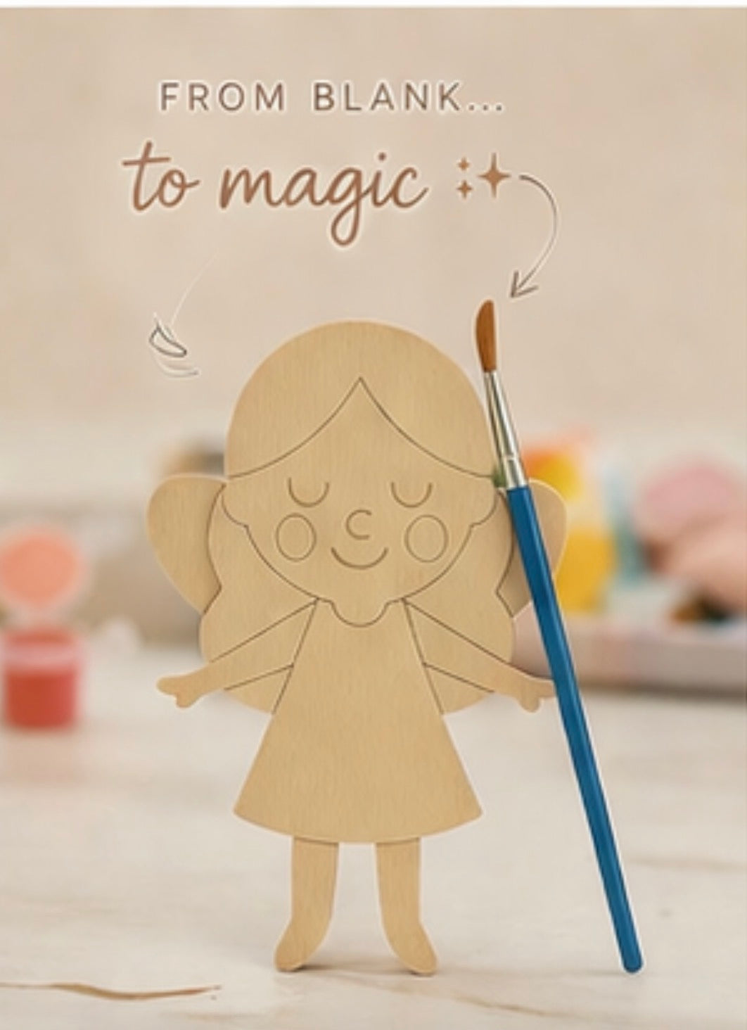 Paint-Your-Own Fairy Kit – 22cm Create any fairy perfect for party favours and stocking fillers