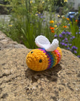 Beatrice The Bee -Crochet Bumblebee Plush – Chunky Handmade Bee Plushie Gift