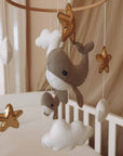 Handmade Little Whales baby mobile-4