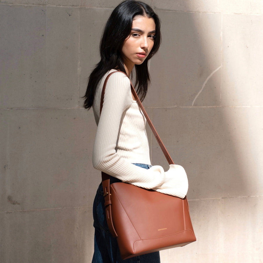 Oli Apple Bio Leather Crossbody Bag - Vegan, Adjustable & Eco-Friendly by Sook Stainable at brixbailey.com