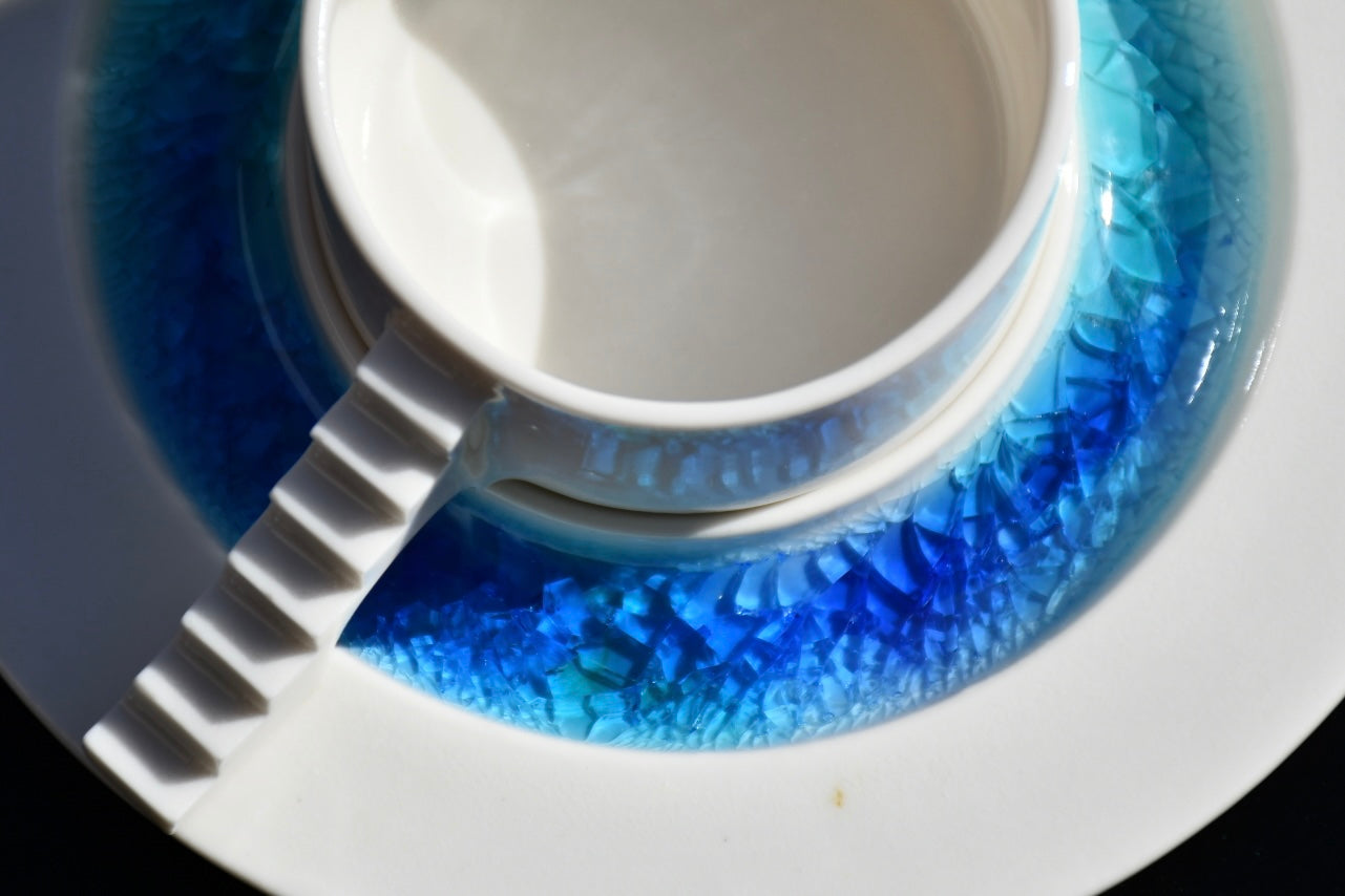 Castle Coffee Cup with Blue Glass Moat