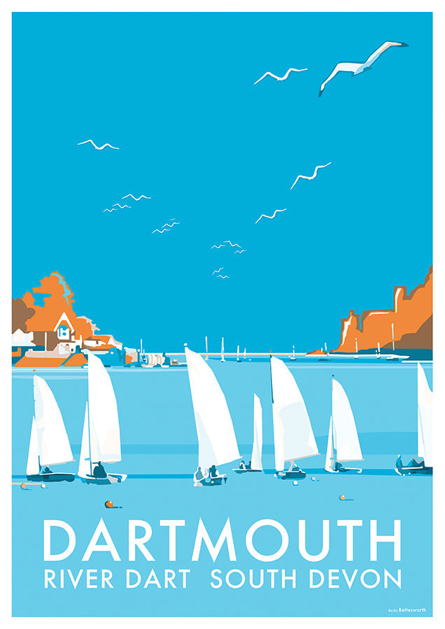 Dartmouth Festival Travel Poster and Seaside Print