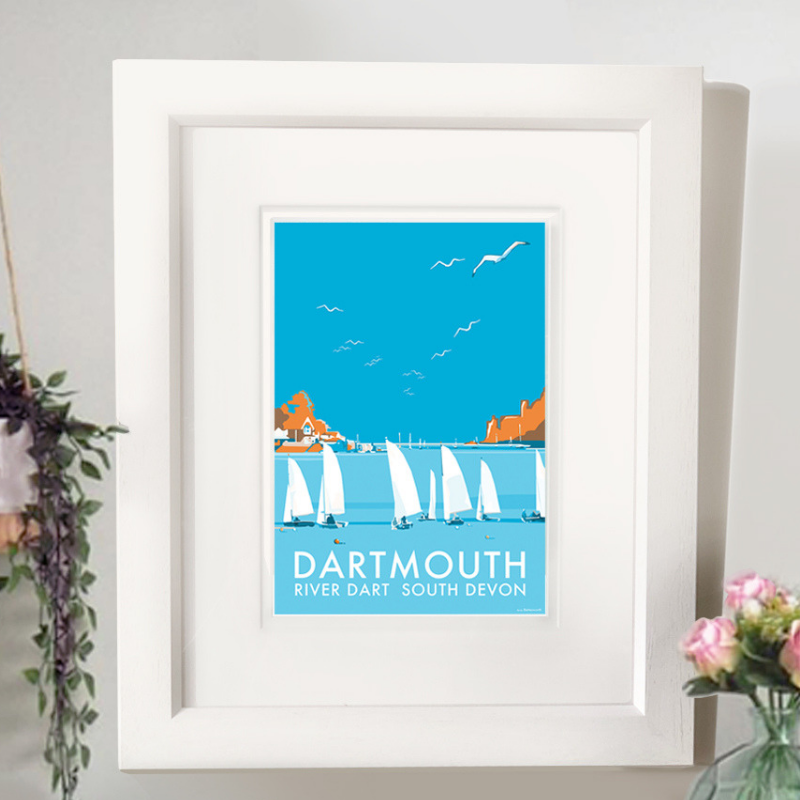Dartmouth Festival Travel Poster and Seaside Print