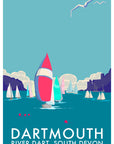 Dartmouth Vintage Seaside Travel Poster Print