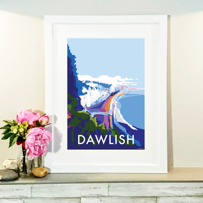 Dawlish Vintage Seaside Travel Poster
