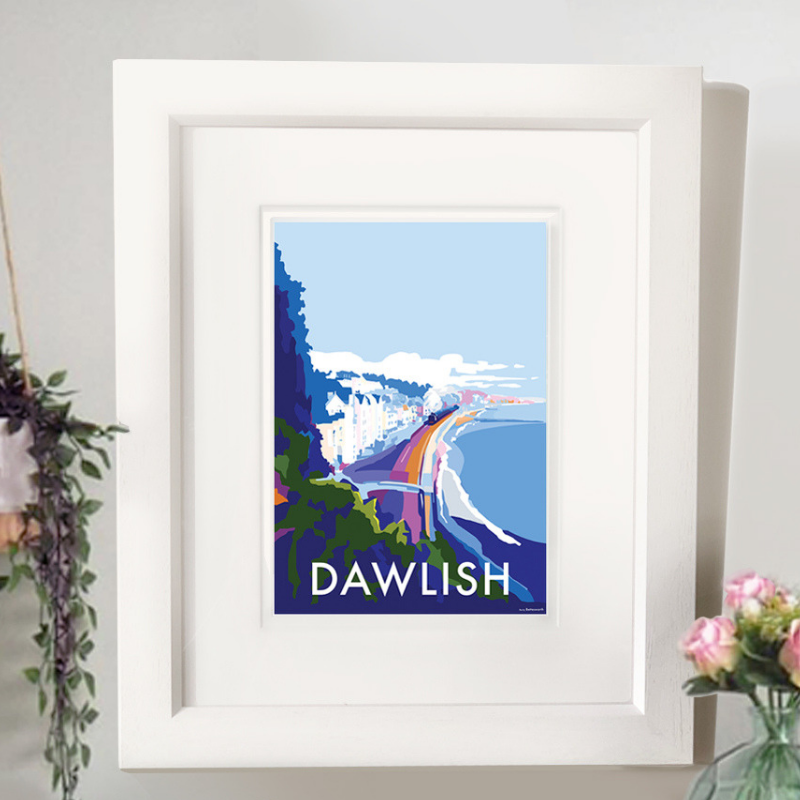 Dawlish Vintage Seaside Travel Poster