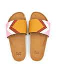 Premium vegan sandals in mustard, terracotta, white, pink with comfortable strap, soft footbed, non-slip sole, fair European fashion by Fünve at brixbailey.com