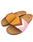 Premium vegan sandals DAWN in mustard yellow, terracotta, white, pink - comfortable straps, eco-friendly fair fashion, PETA certified by Fünve at brixbailey.com