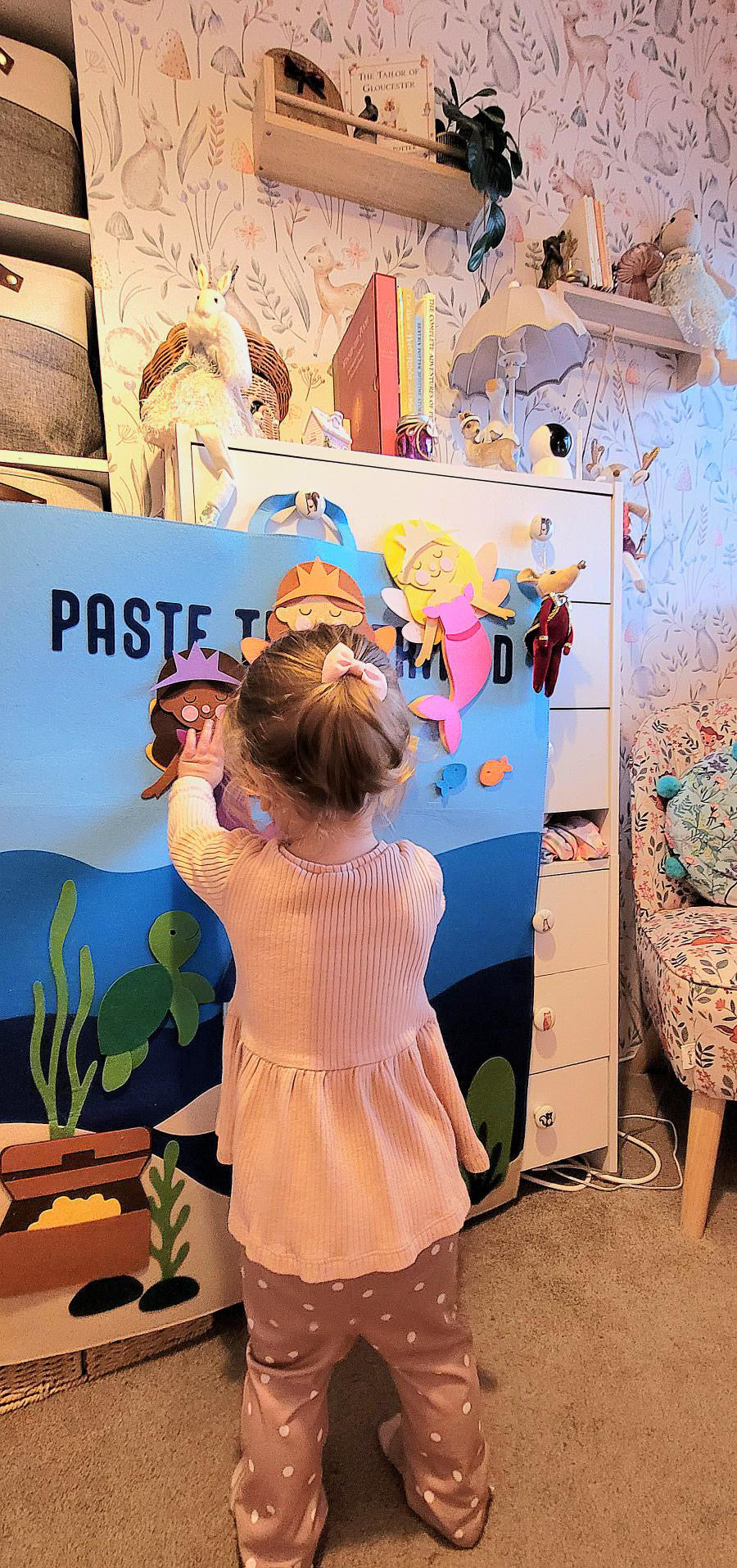Paste The Mermaid Felt Play Board-Magical Sensory Dress up activity for kids | The Playmakers Co