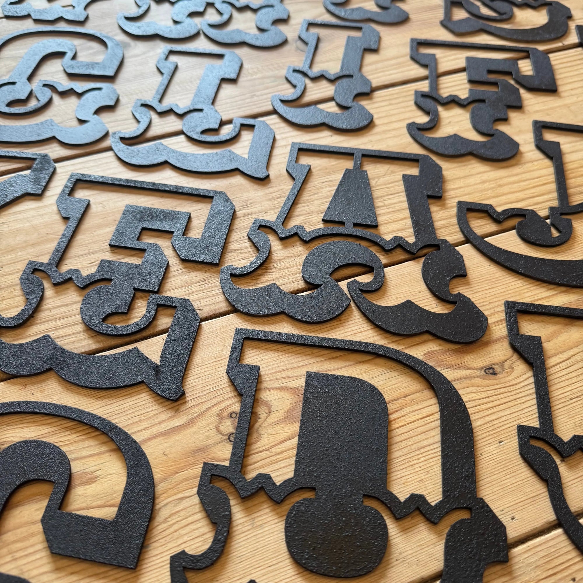 Rustic Black Metal Carnival Letters A–Z | 5” or 12” Alphabet