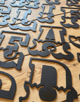 Rustic Black Metal Carnival Letters A–Z | 5” or 12” Alphabet