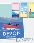 Devon River Dart Fishing Boat Vintage Seaside Print