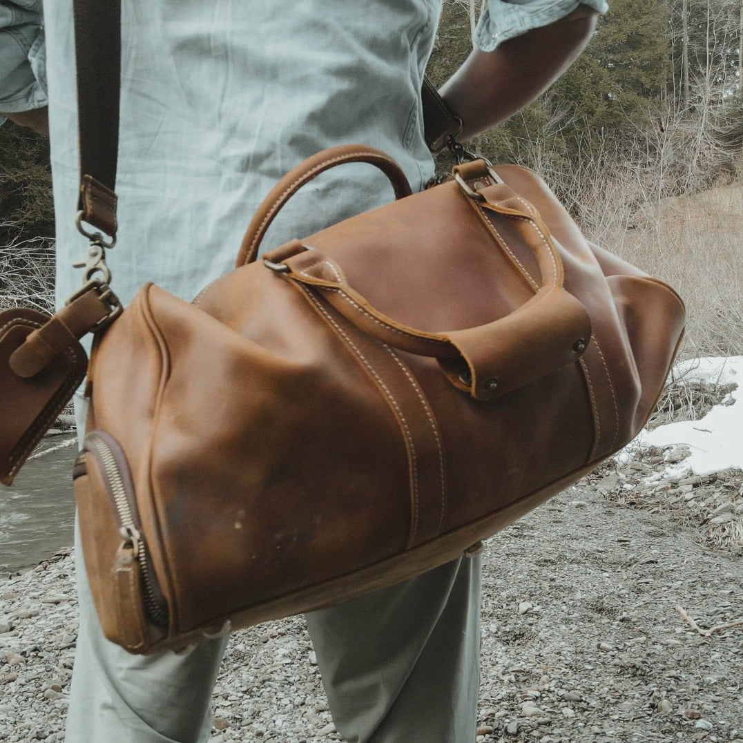 The Dagny Weekender | Large Leather Duffle Bag -