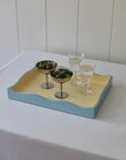 Allegra Wiggle Tray in Blue and Cream