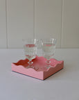 Square Allegra Tray in Pink