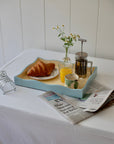 Allegra Wiggle Tray in Blue and Cream