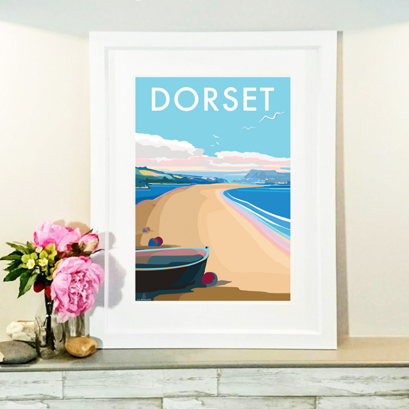 Dorset Seaside Poster Print
