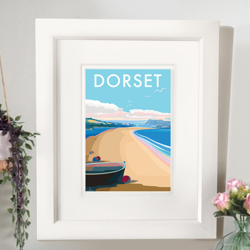 Dorset Seaside Poster Print