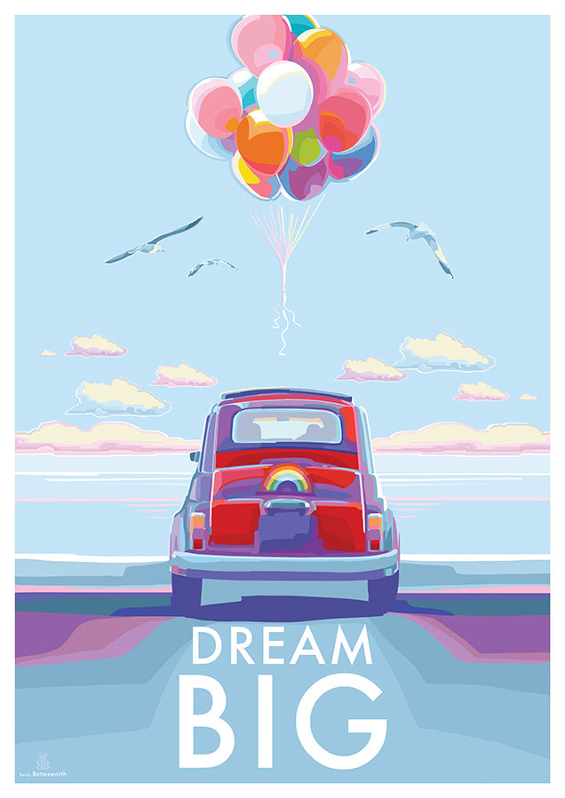 Dream Big Vintage Motivational Poster
