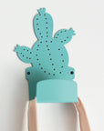Cactus Wall Hangers Set of Six Colourful Metal Hooks