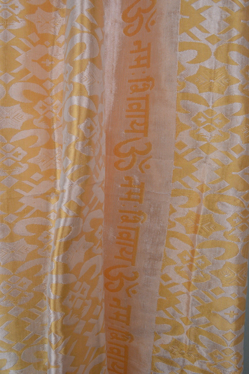 OM Namah Shivay Handwoven Silk Shawl-5