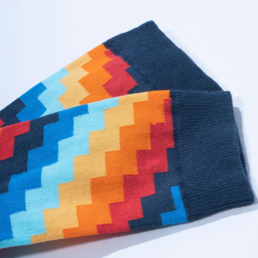 Colorful Checkers Socks, premium cotton blend rainbow socks, stylish and comfortable, EU 37-42 UK 4-8 by Body and I at brixbailey.com