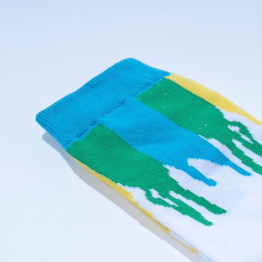 Colorful mismatched socks, happy personality splash of colors, cotton blend trendy ankle socks, EU 36-41 UK 4-8 by Body and I at brixbailey.com