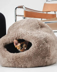 Nest Natural Sheepskin Pet Bed - Beige