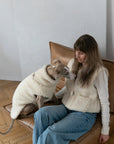 Woolen Dog Vest - Light Grey