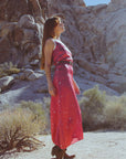 Cosmic Crimson Silk Slip Dress