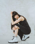 517 aka Aviator Boots - White