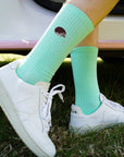 Save the Hedgehog Ribbed Bamboo Socks in Green