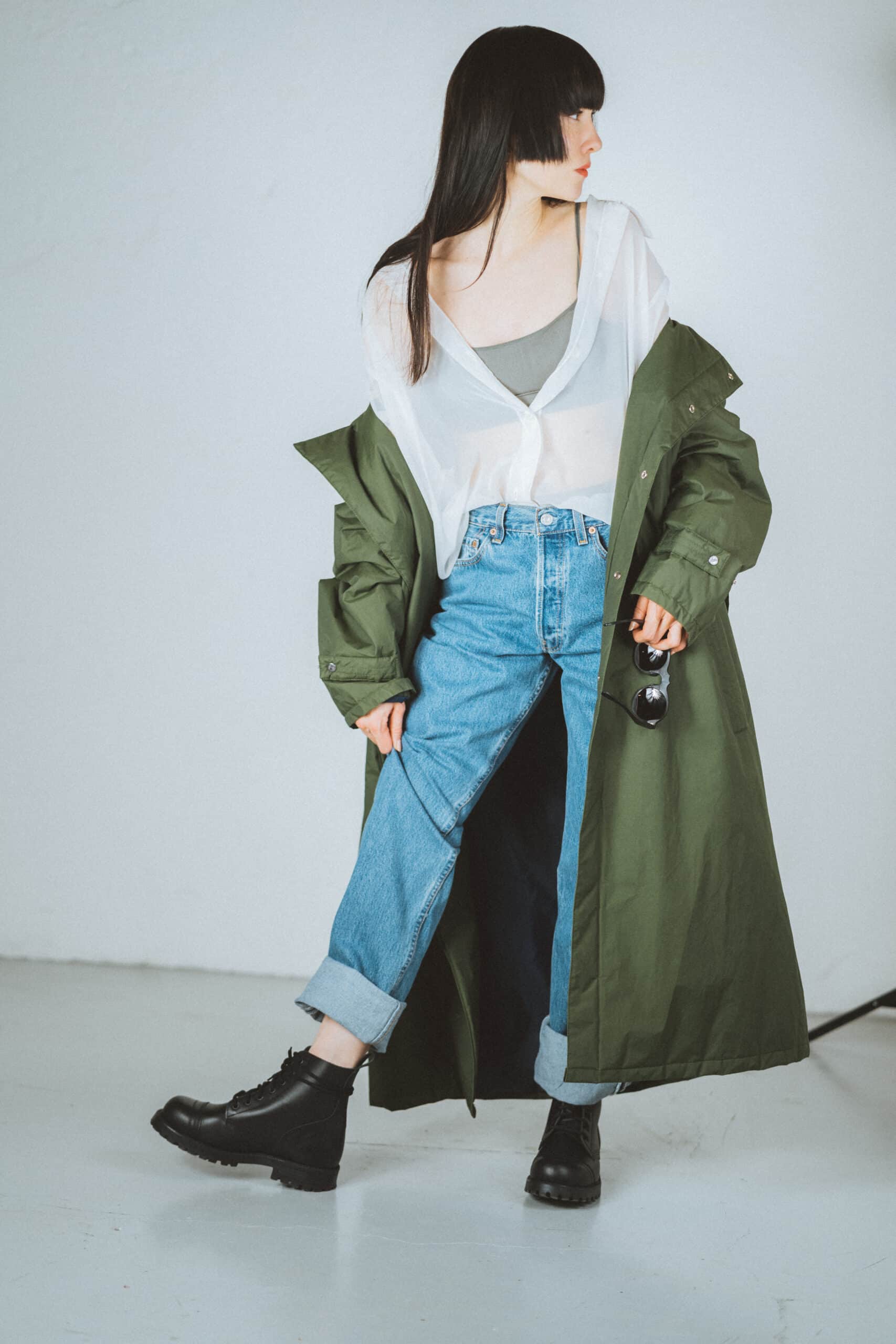 Black Leather Aviator Ankle Boots