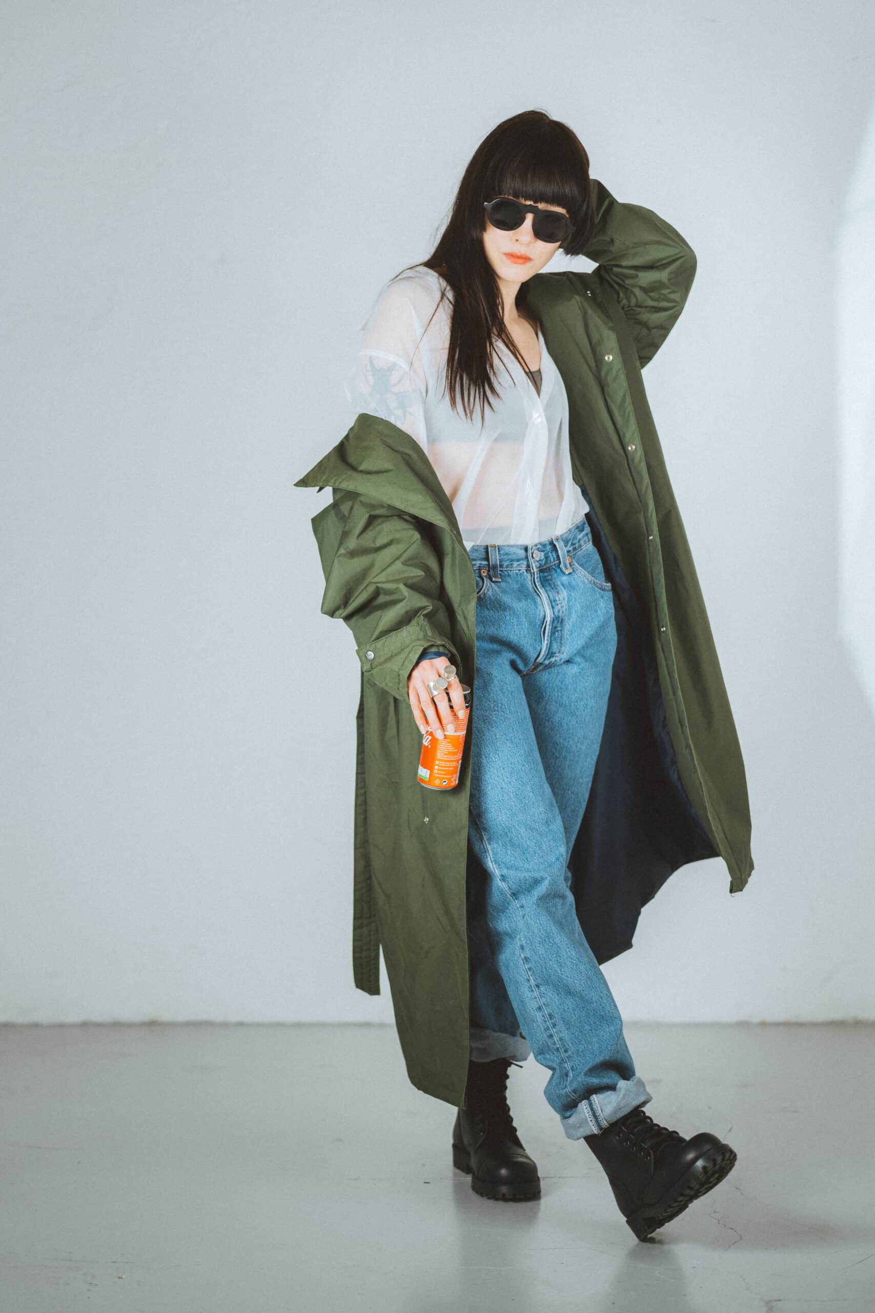 Black Leather Aviator Ankle Boots