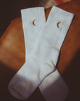 Moon Landing Embroidered Socks