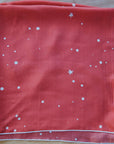 Red Stardust Silk Scarf