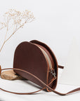 Crescent Half Moon Clutch – Chic & Versatile Leather Bag by Craftory at brixbailey.com