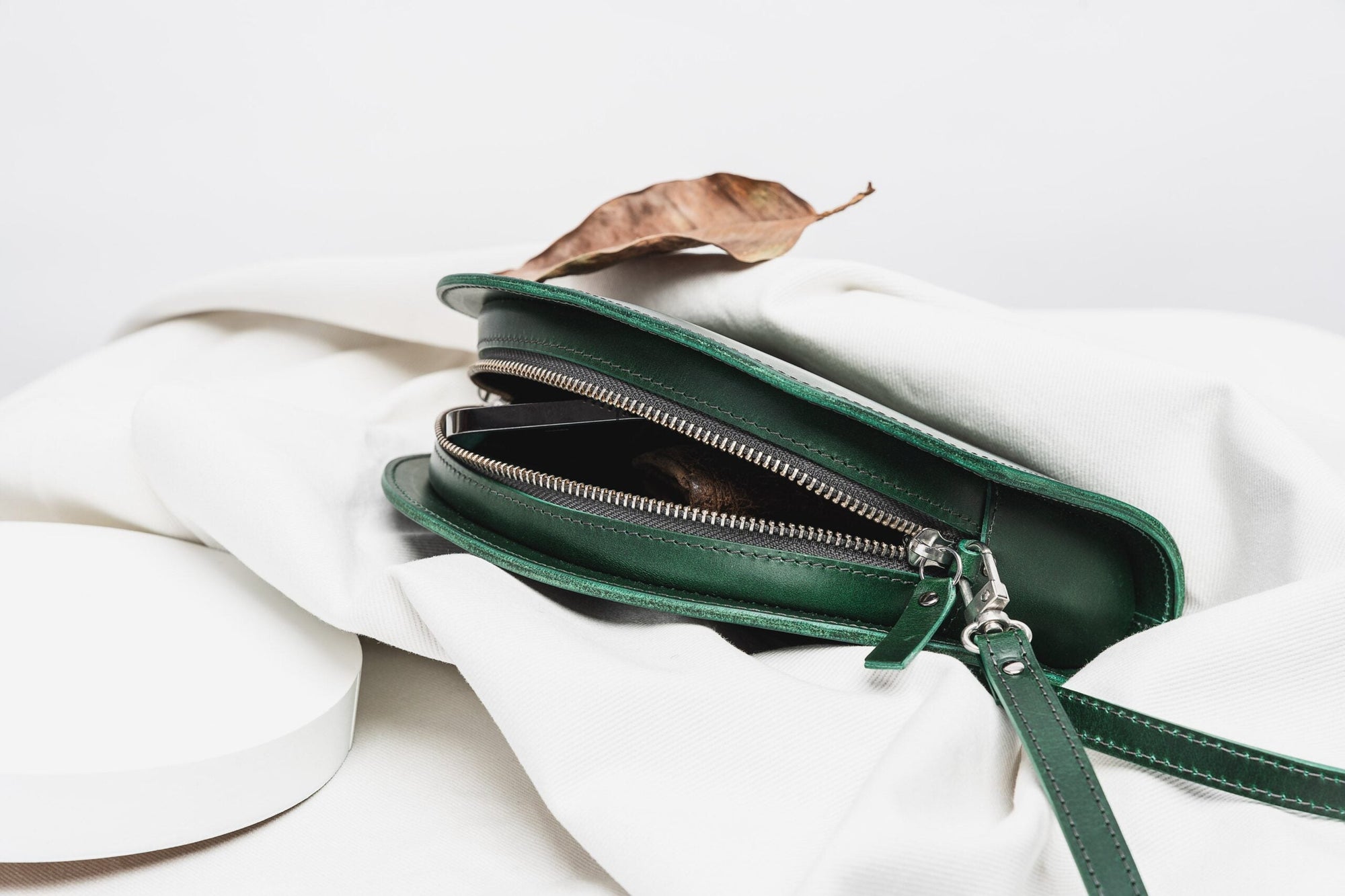 Elegant Half Moon Leather Bag – Chic &amp; Versatile by Craftory at brixbailey.com