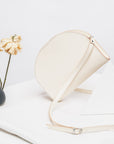 Leather Half Moon Handbag Cookie