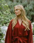 The Merlot Cloud Organic Cotton Robe: Long