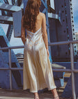 Silk Halter Dress in Dueling Jaguars