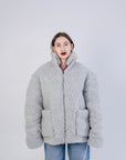 Men's Oversized Wool Jacket - White