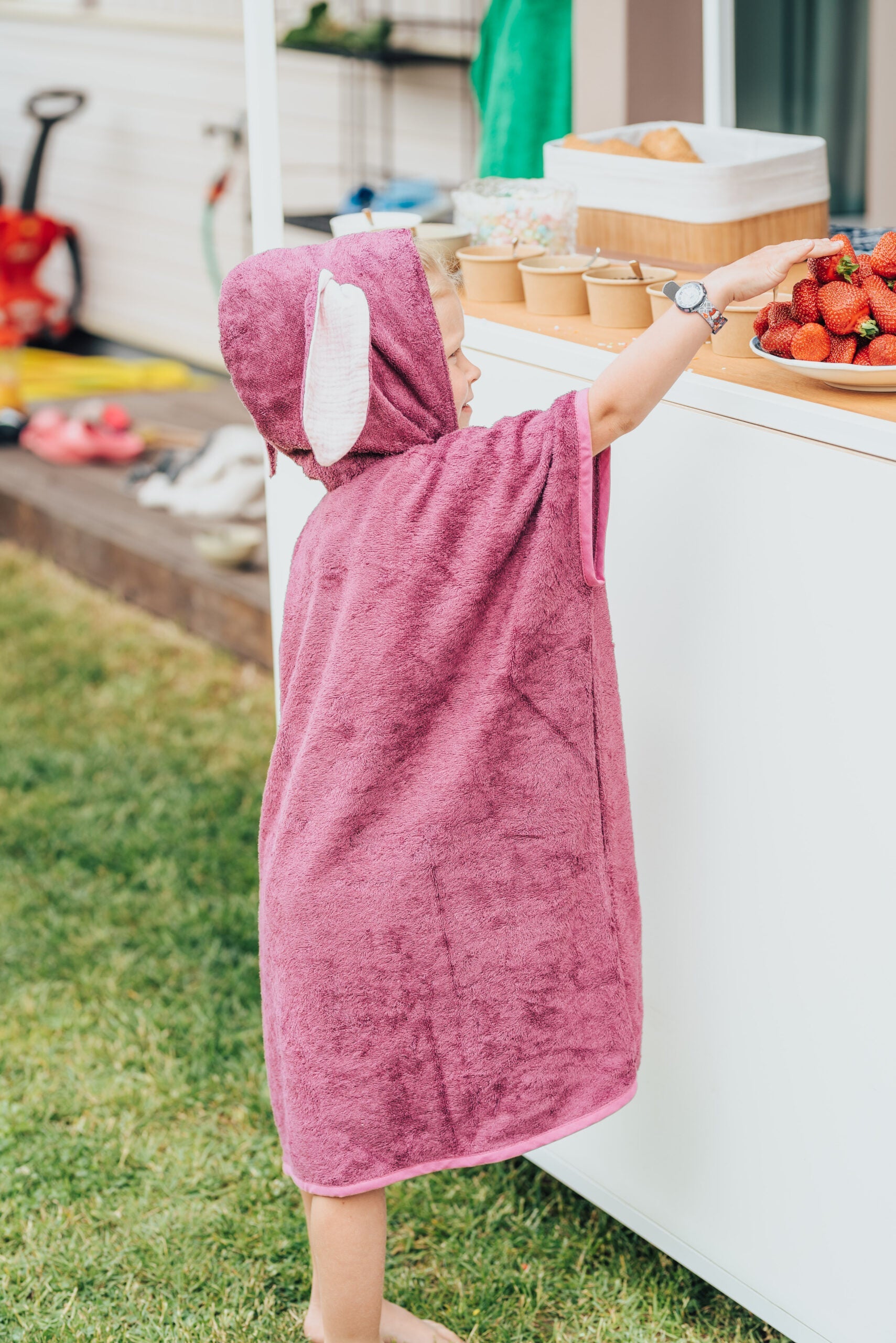 Toddler Short Sleeve Rabbit Poncho