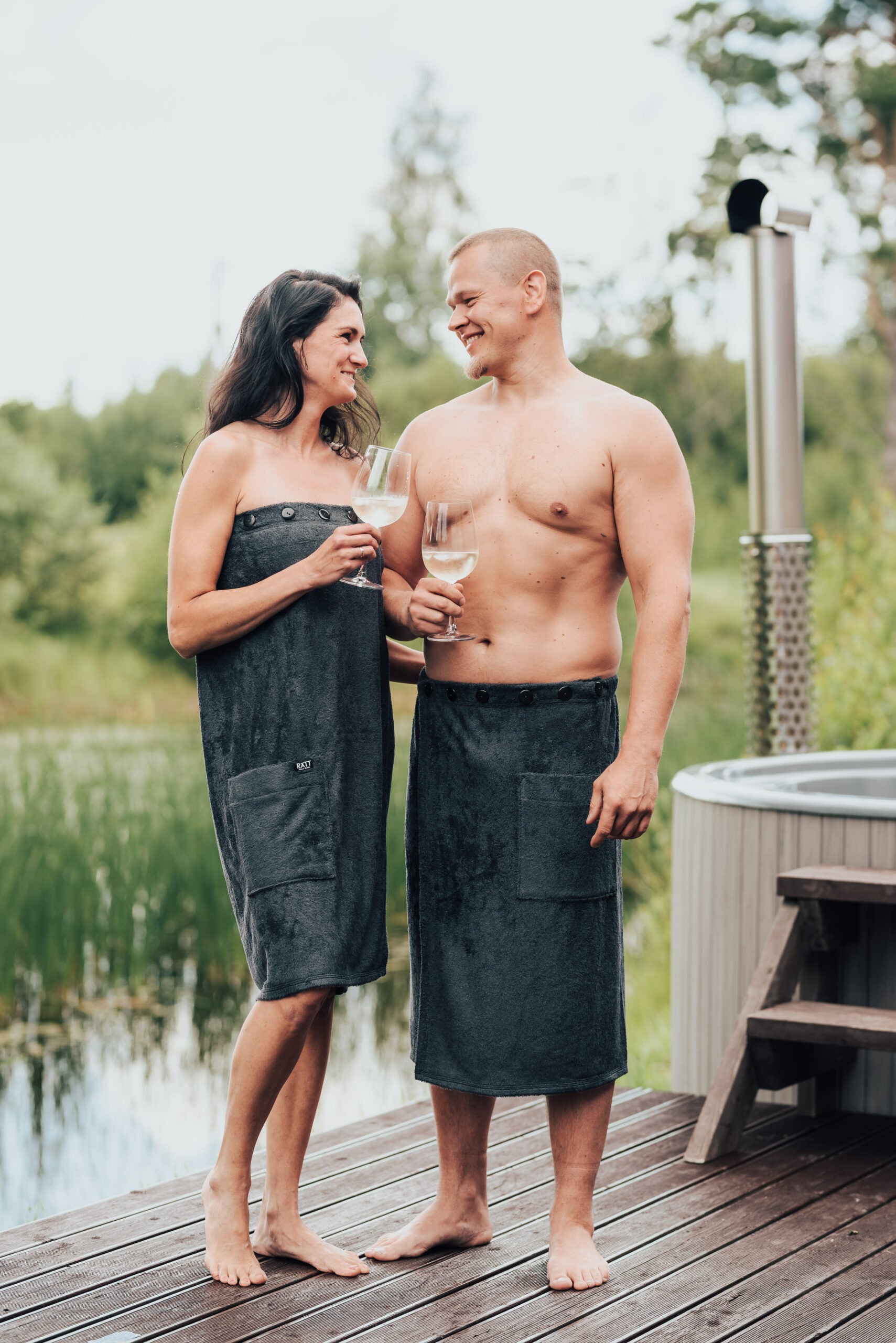 Spa Wrap for Men Bamboo Terry Fabric