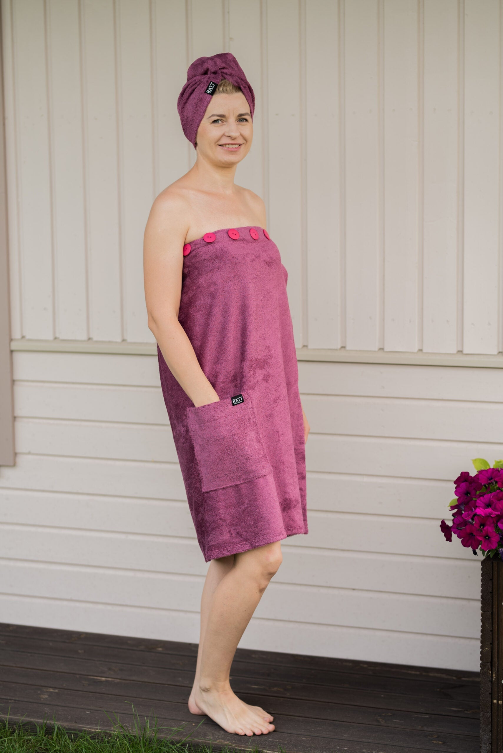 Spa Wrap for Women in Bamboo Terry